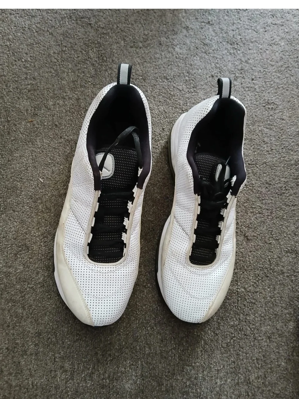 Jordan White black Gray Athletic Sneakers Men’s Sz 10 Jumpman Basketball Shoes